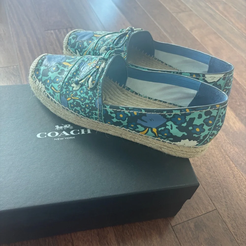 Coach espadrilles, genuine leather, size 9